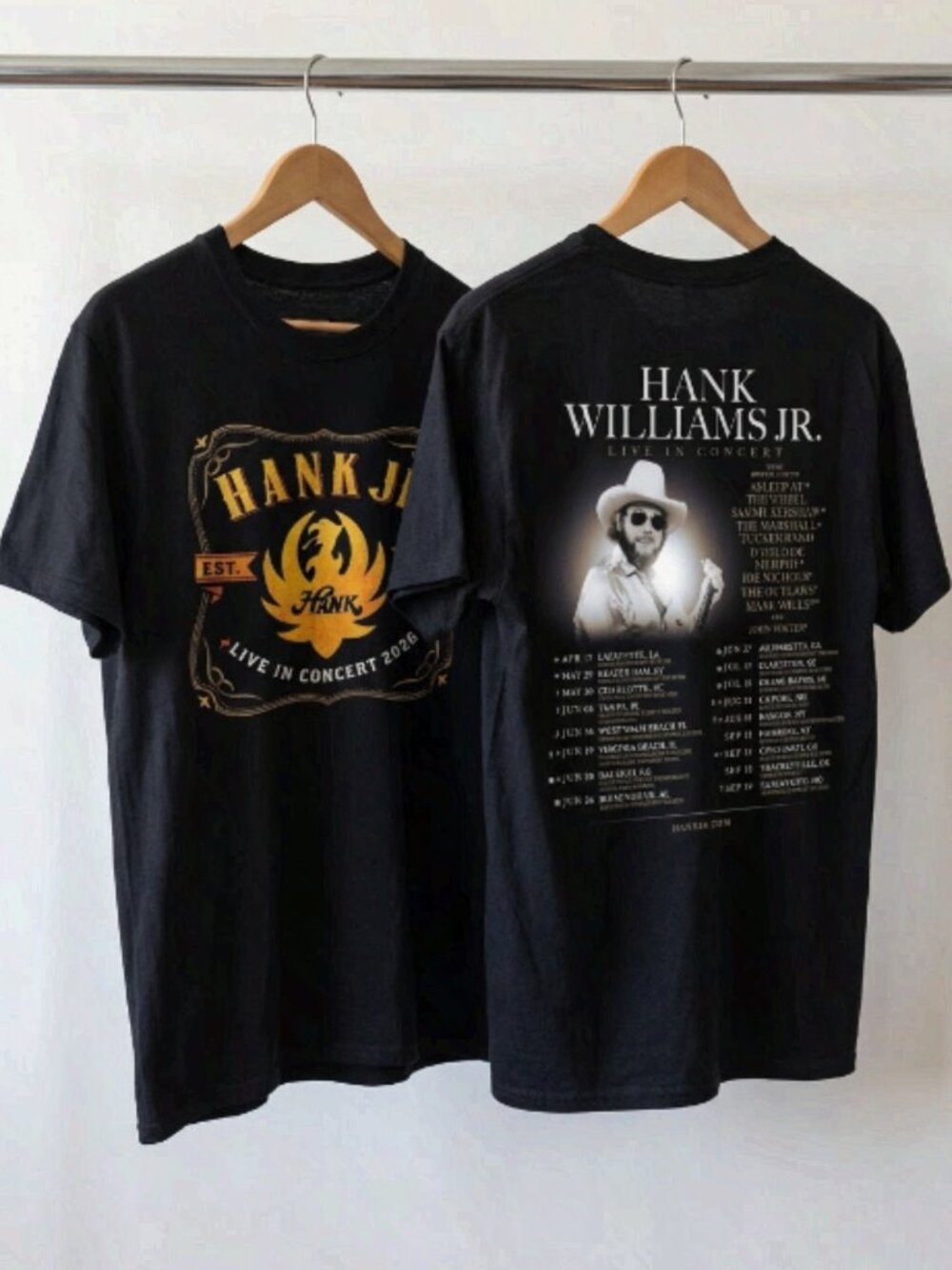 Hank Williams Jr. Tour 2026 T-Shirt Reprint